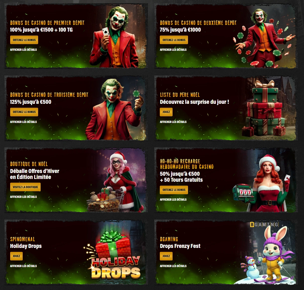 Promotions et Bonus chez Jokery Casino