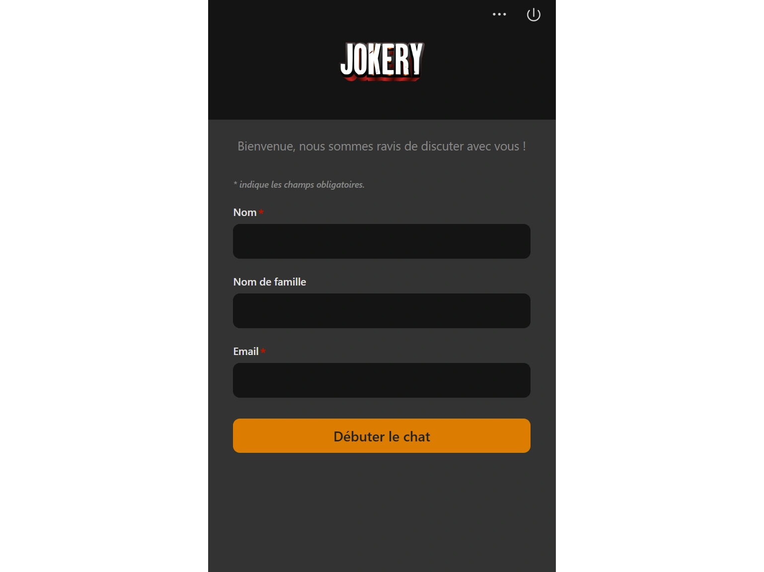 Support Client Jokery Casino